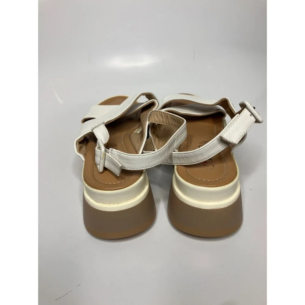 Repo Phil Gatier Platform Sandals Womens 40 White Leather Good Made in Italy